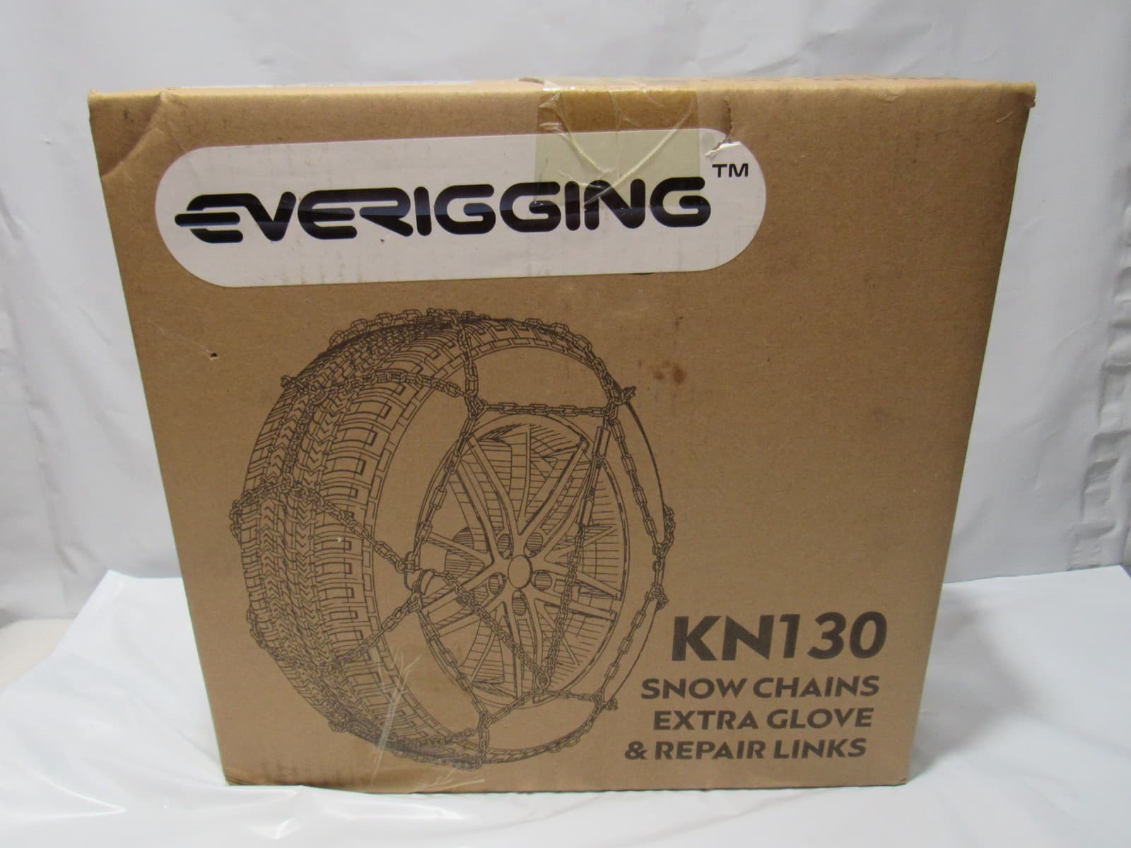 EVERIGGING Snow Chains TIRE KN130 Universal Adjustable Quick Fit Cars Trucks T23 - Thumbnail 2