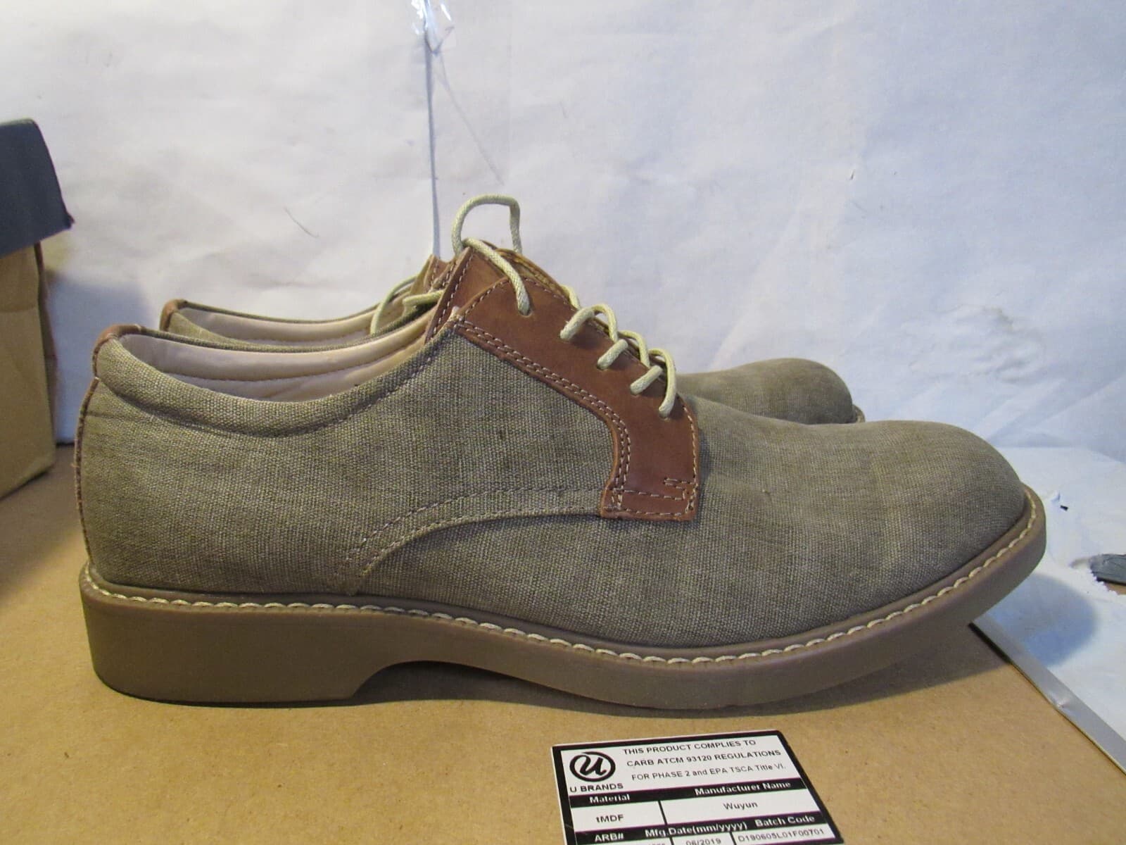 G.H. Bass & Co Men’s Size 9 M Bass-Riverside Oxford Dress Shoes Tan B64M - Thumbnail 4