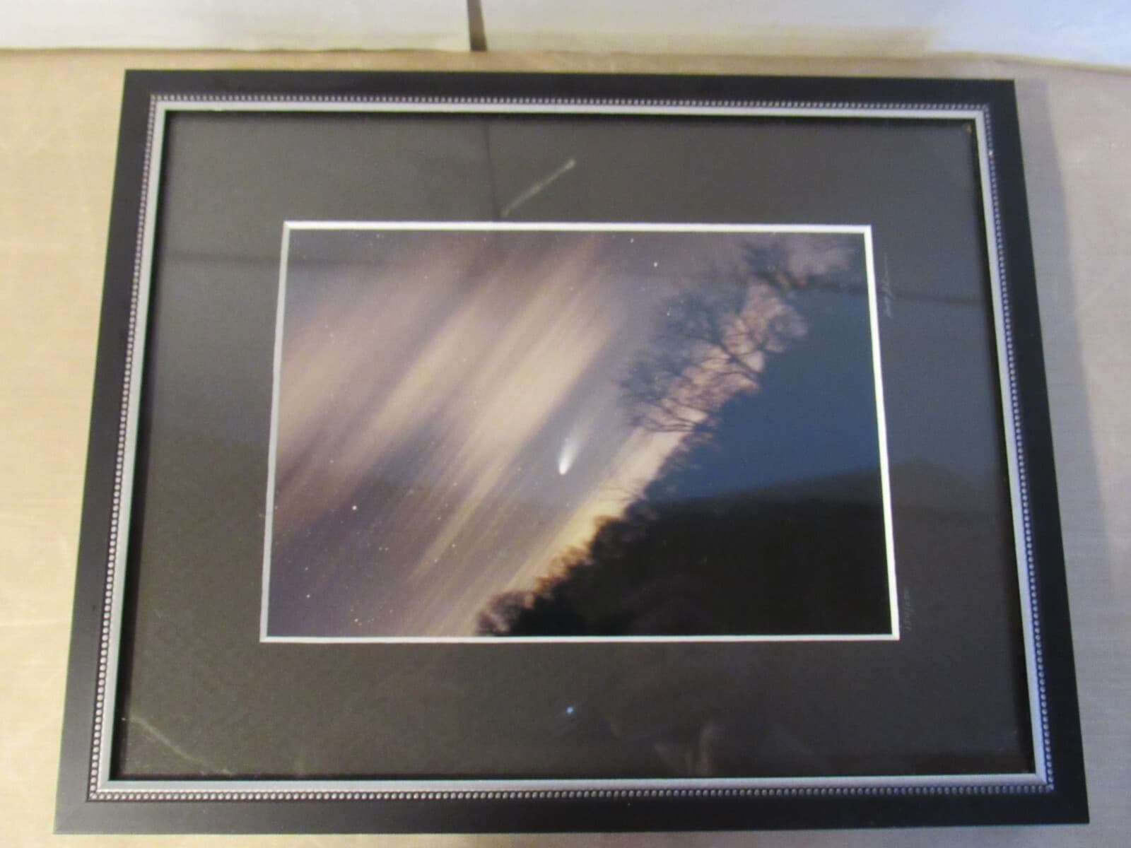 HALE BOPP COMET 1997 Scott Johnson #154 Framed 10.25"x8.25" W48K