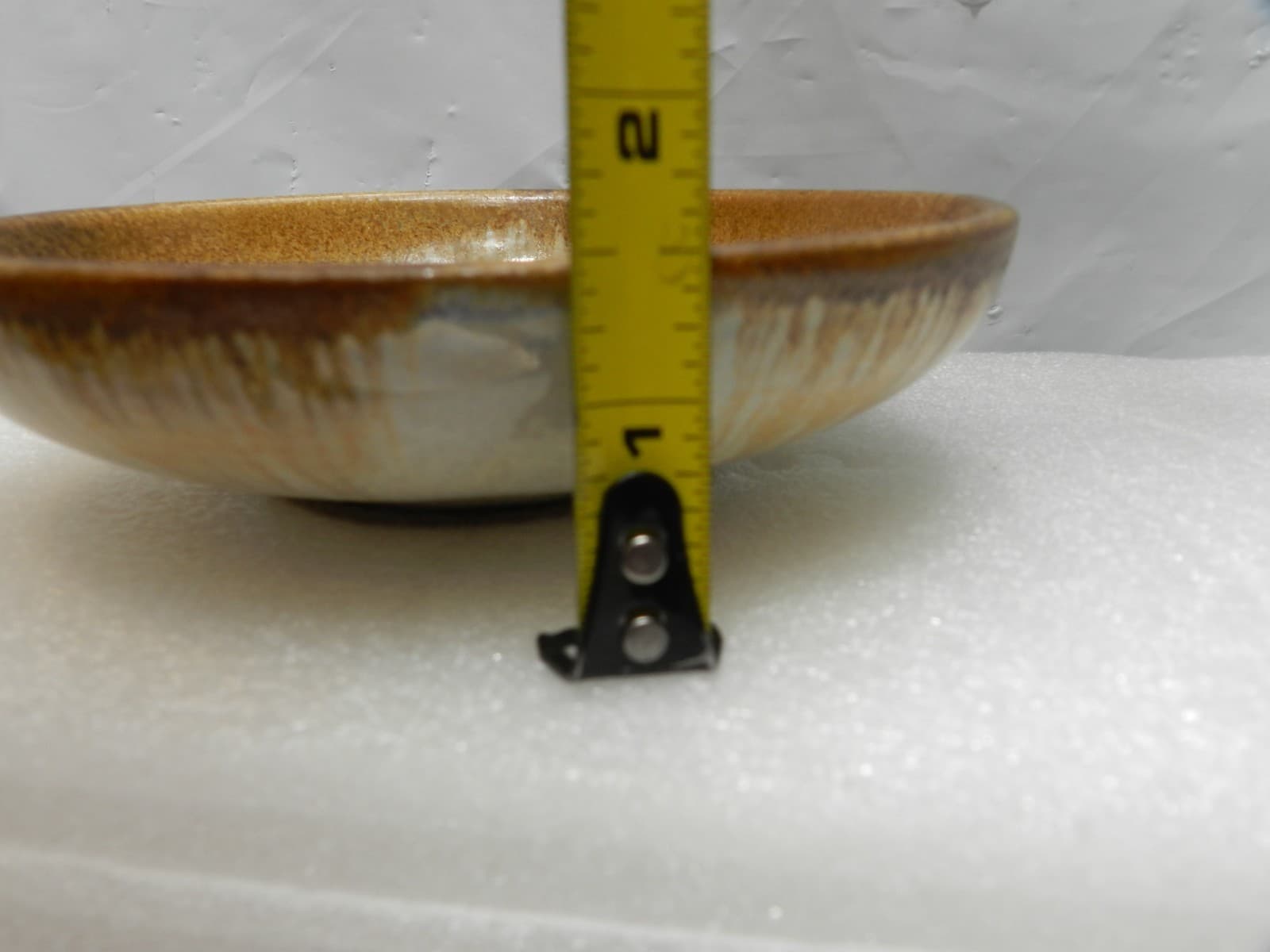 Vintage PIGEON FORGE POTTERY Gold Brown GLAZE Bowl 6" (H22S) - Thumbnail 4
