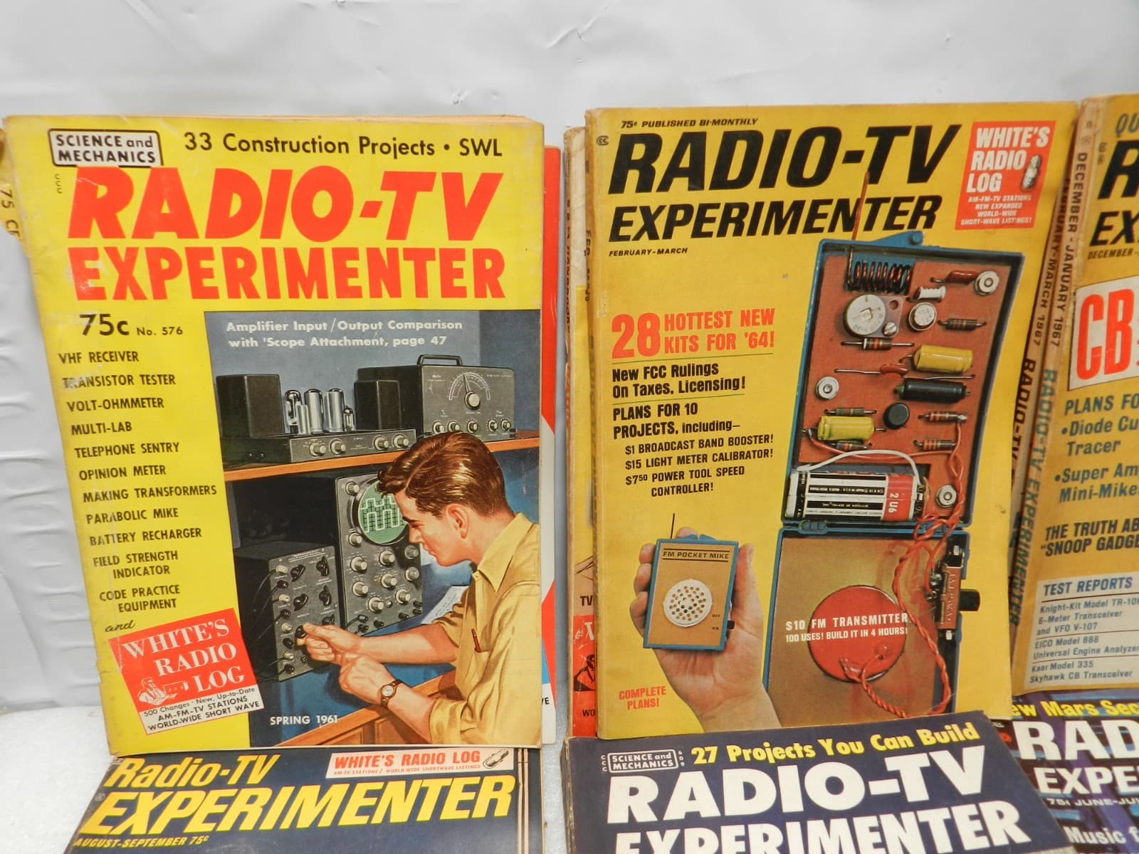 10 Vintage Radio-TV Experimenter Magazines 1950s 1960s Science & Mechanics M34J - Thumbnail 4