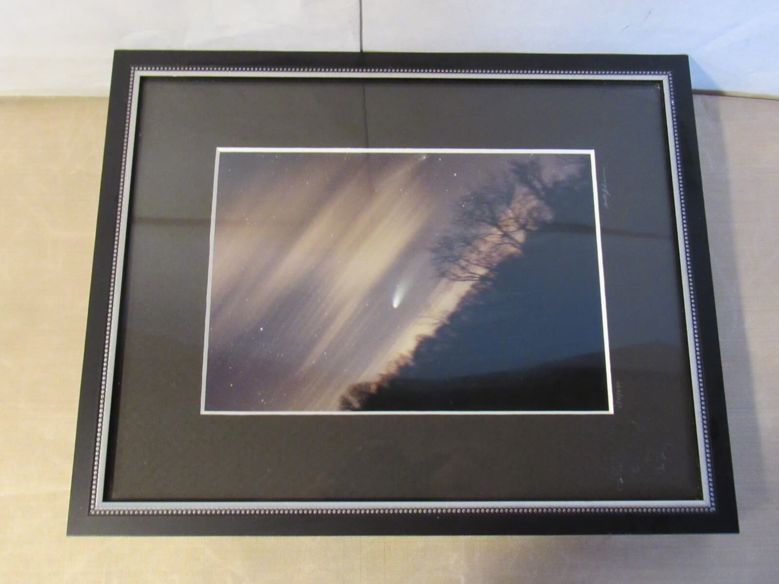 HALE BOPP COMET 1997 Scott Johnson #154 Framed 10.25"x8.25" W48K - Thumbnail 2