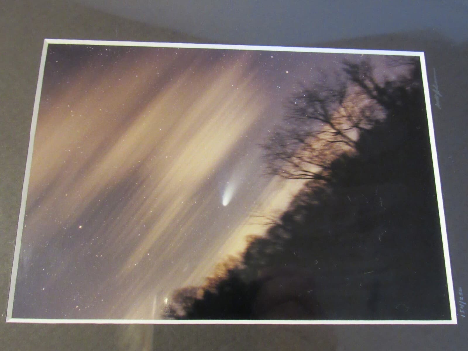 HALE BOPP COMET 1997 Scott Johnson #154 Framed 10.25"x8.25" W48K - Thumbnail 3