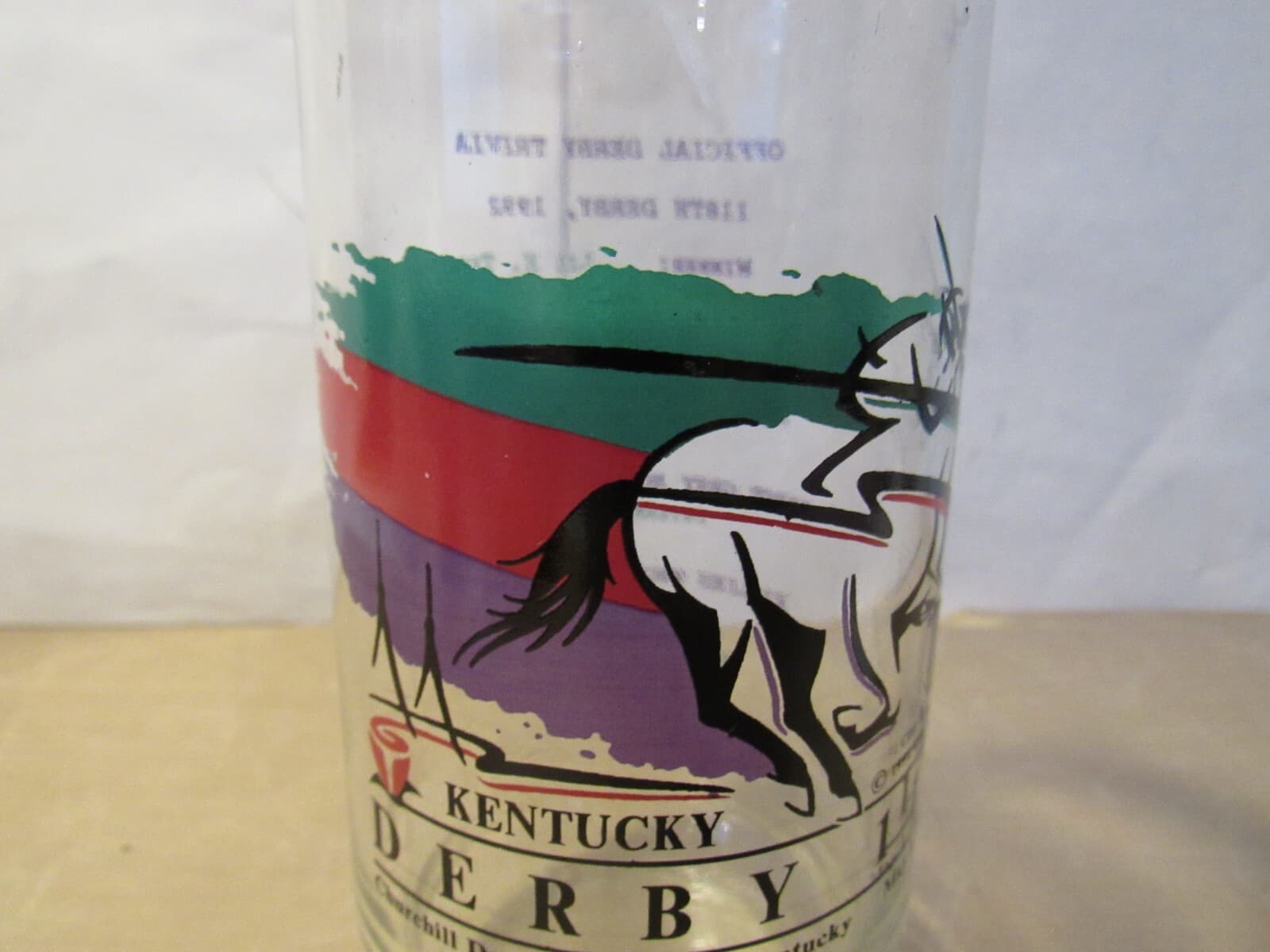 119th Kodak Kentucky Derby Trivia Glass 1993 Horse Racing W49S - Thumbnail 5