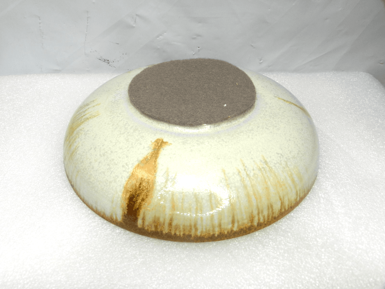 Vintage PIGEON FORGE POTTERY Gold Brown GLAZE Bowl 6" (H22S) - Thumbnail 2
