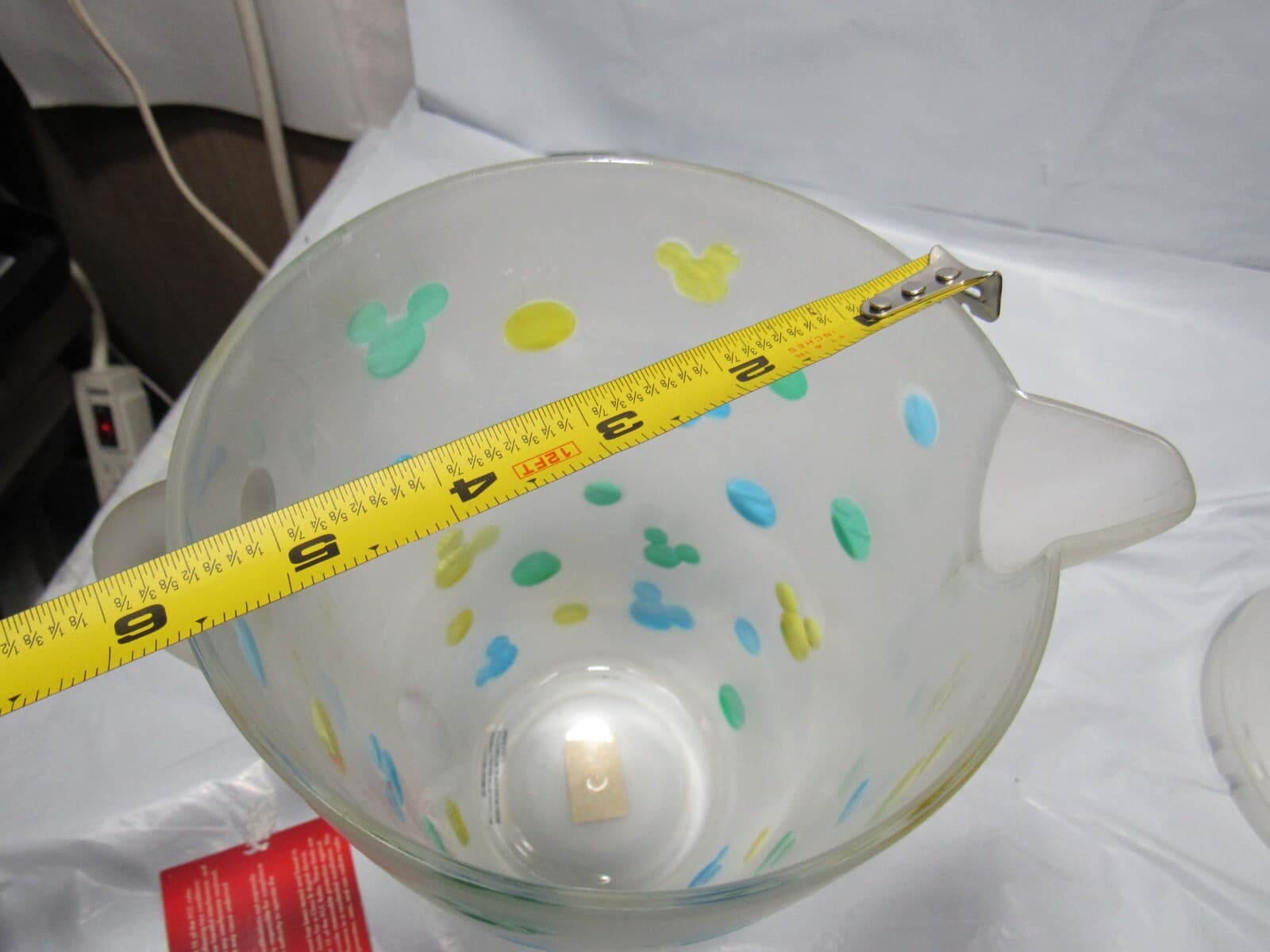 Disney Mickey Mouse 9” Drink Pitcher Frosted Lidded Acrylic (M9M) - Thumbnail 10