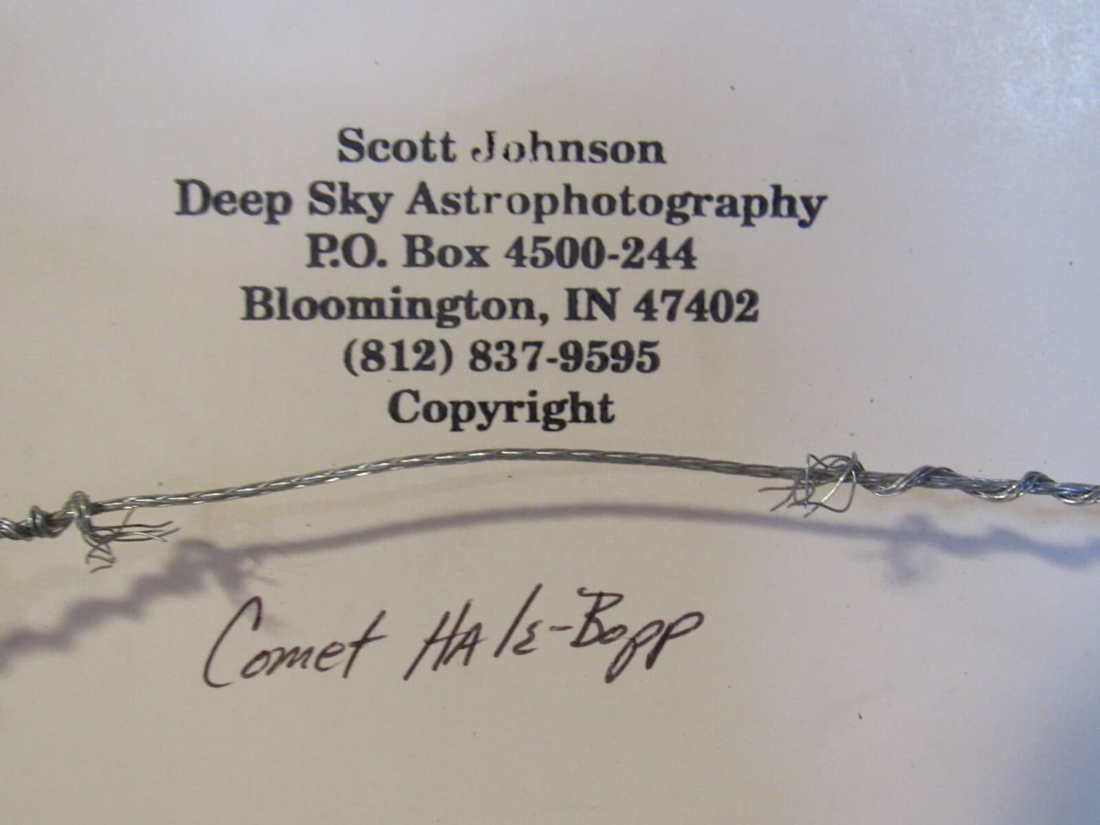 HALE BOPP COMET 1997 Scott Johnson #154 Framed 10.25"x8.25" W48K - Thumbnail 4