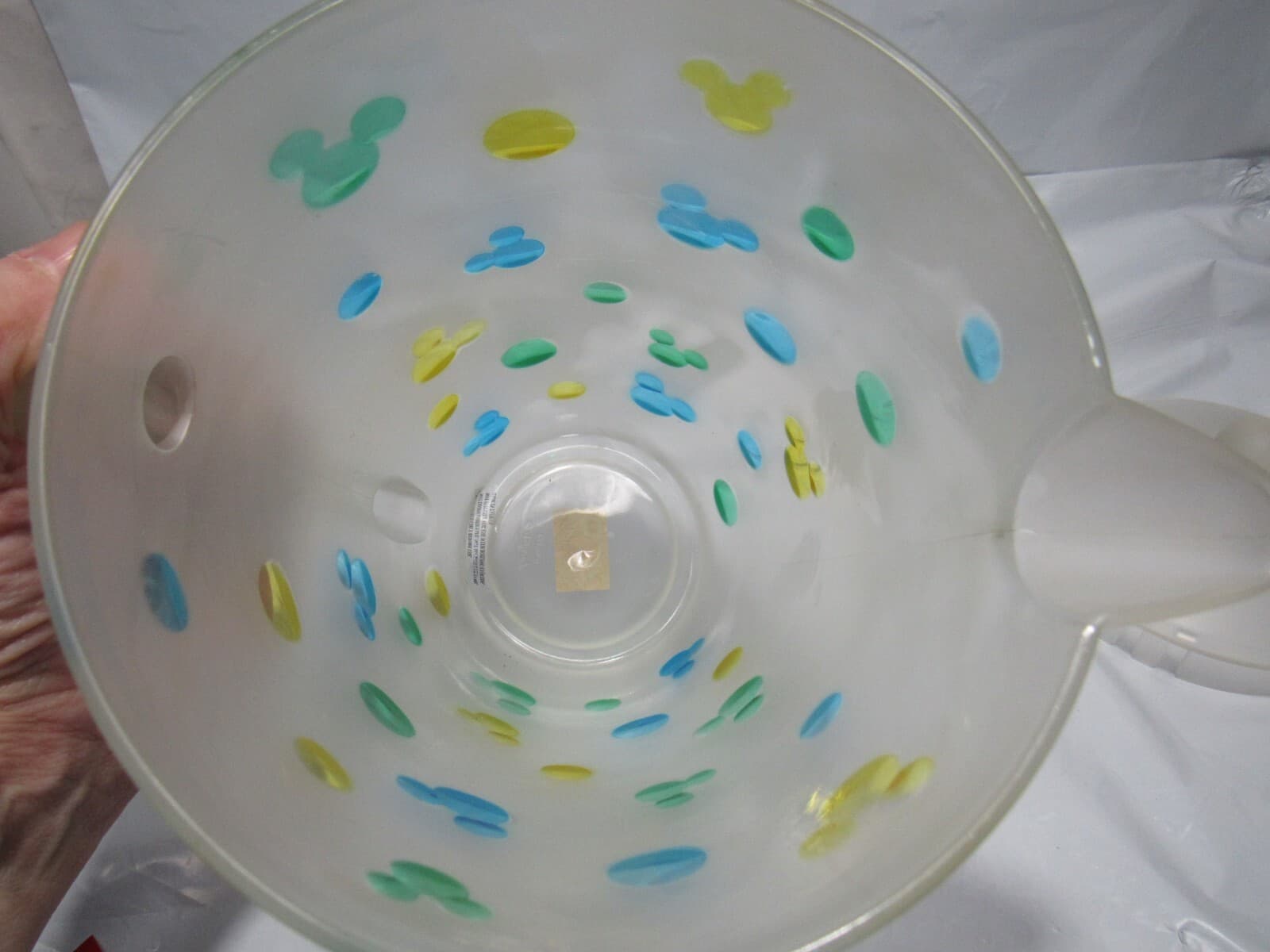 Disney Mickey Mouse 9” Drink Pitcher Frosted Lidded Acrylic (M9M) - Thumbnail 7