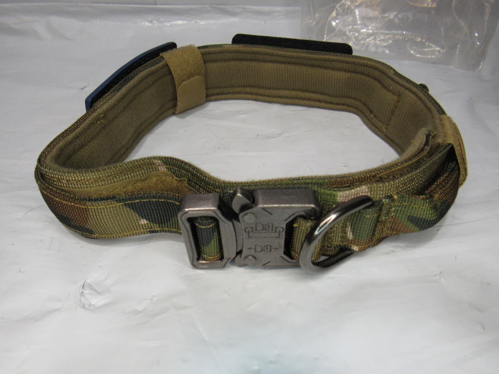 Tactical XL Dog Collar Leash Heavy Duty K9 Training Kit Patches Airtag P53 - Thumbnail 5