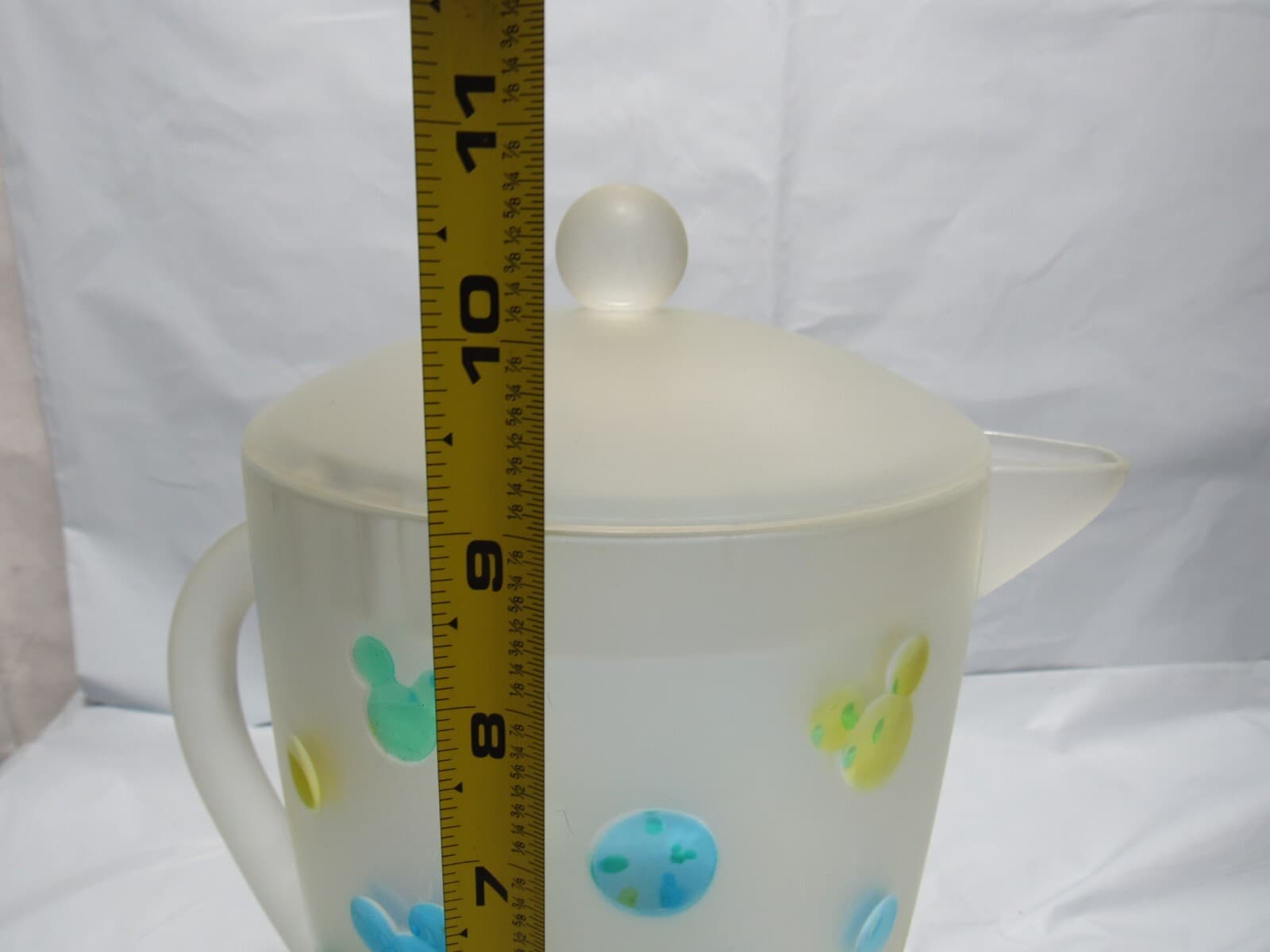 Disney Mickey Mouse 9” Drink Pitcher Frosted Lidded Acrylic (M9M) - Thumbnail 9