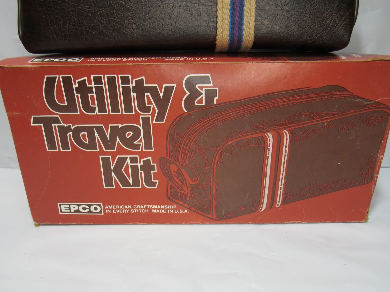 Vintage Epco Utility and Travel Kit Bag Toiletry Travel Bag Mens Unused T44JJ - Thumbnail 2