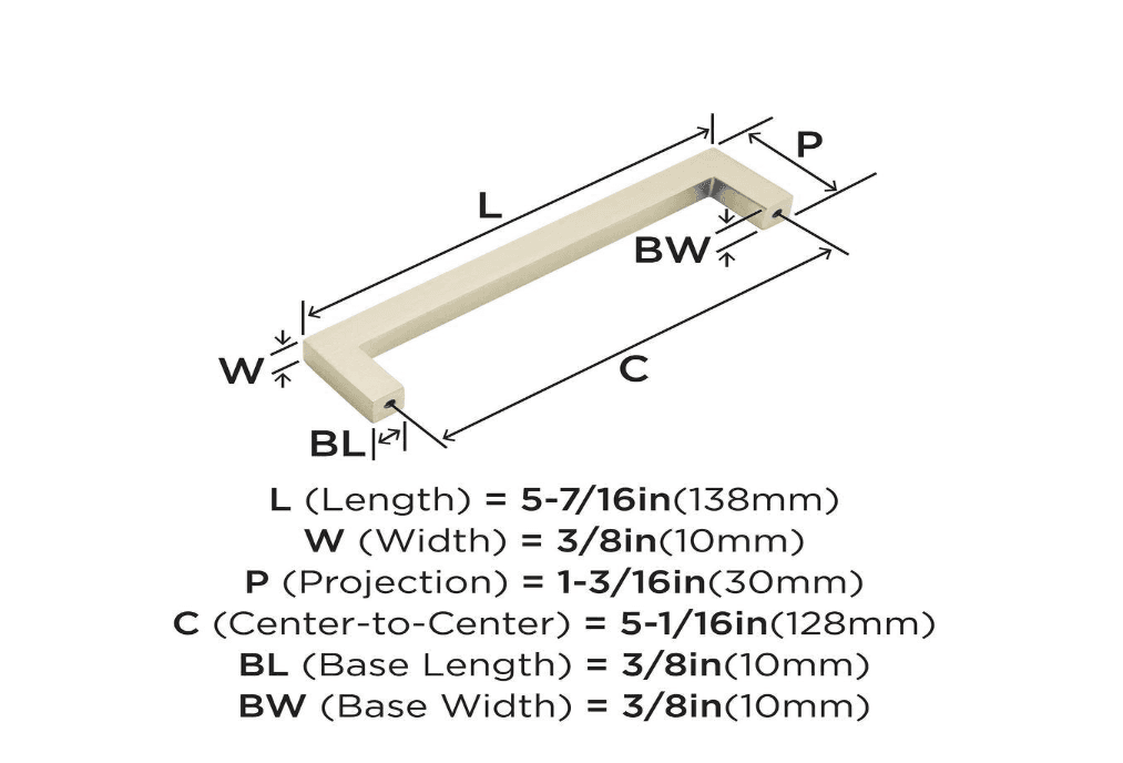 Amerock Monument 5-1/16" Center-to-Center Golden Champagne Cabinet Drawer Pull K - Thumbnail 3