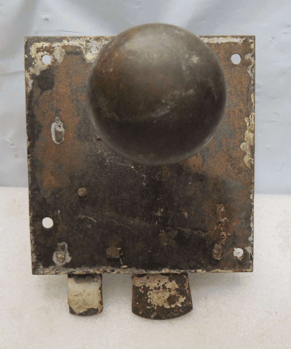 Antique Interior Door Knob/ Lock Iron Plate 18th Century Pennsylvania Dutch I90J - Thumbnail 2