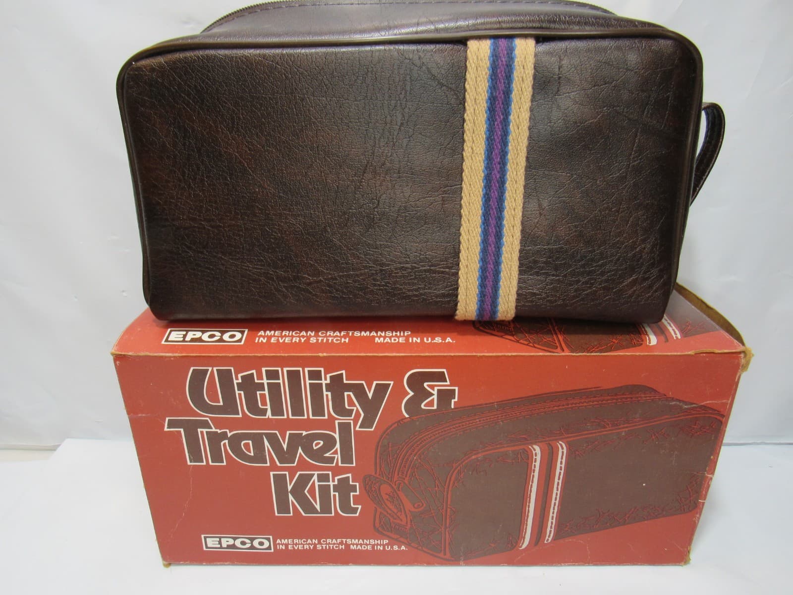 Vintage Epco Utility and Travel Kit Bag Toiletry Travel Bag Mens Unused T44JJ