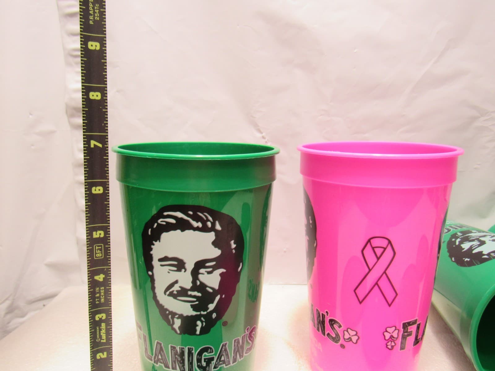 Flanigan’s Set Of 4 Plastic Tumblers W/ Lids Cups 32 Ounces - South Florida I84J - Thumbnail 7