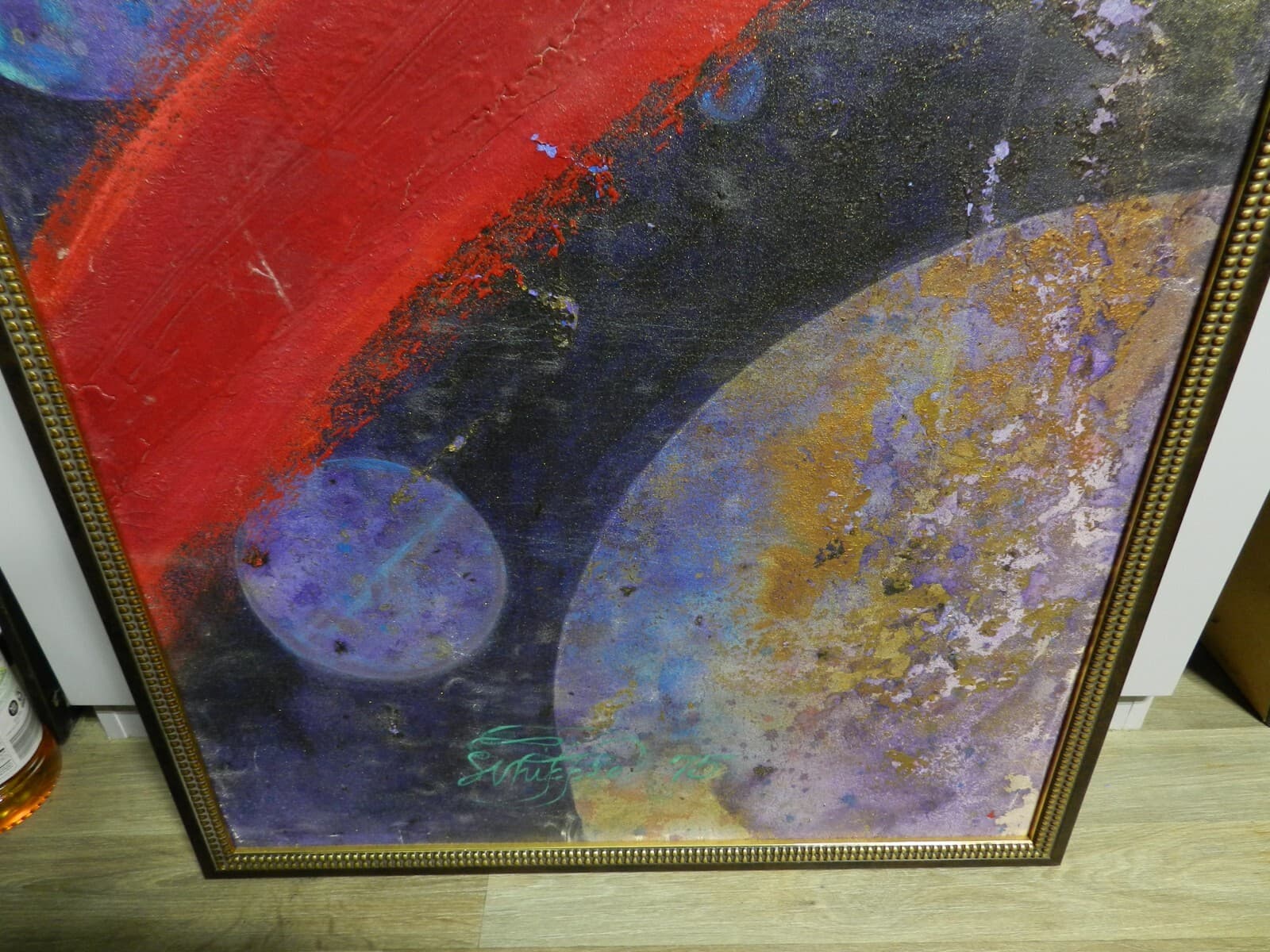 Rare Original 1975 Signed Michael Whipple Eroticia Painting 47.5" x 25.5" K - Thumbnail 4