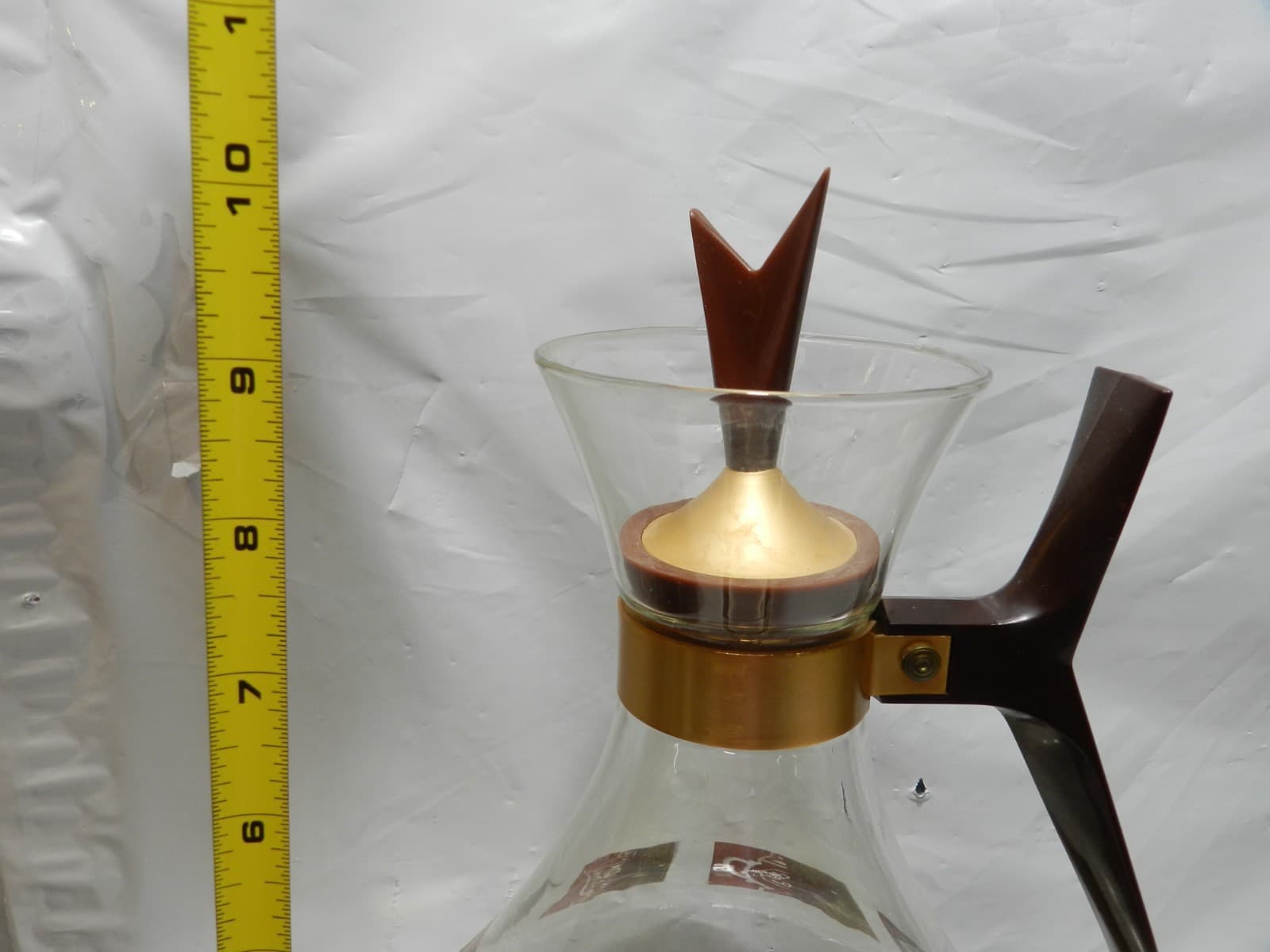 Vintage Retro MCM Inland Glass Atomic Starburst Coffee Carafe 60s (H23S) - Thumbnail 8