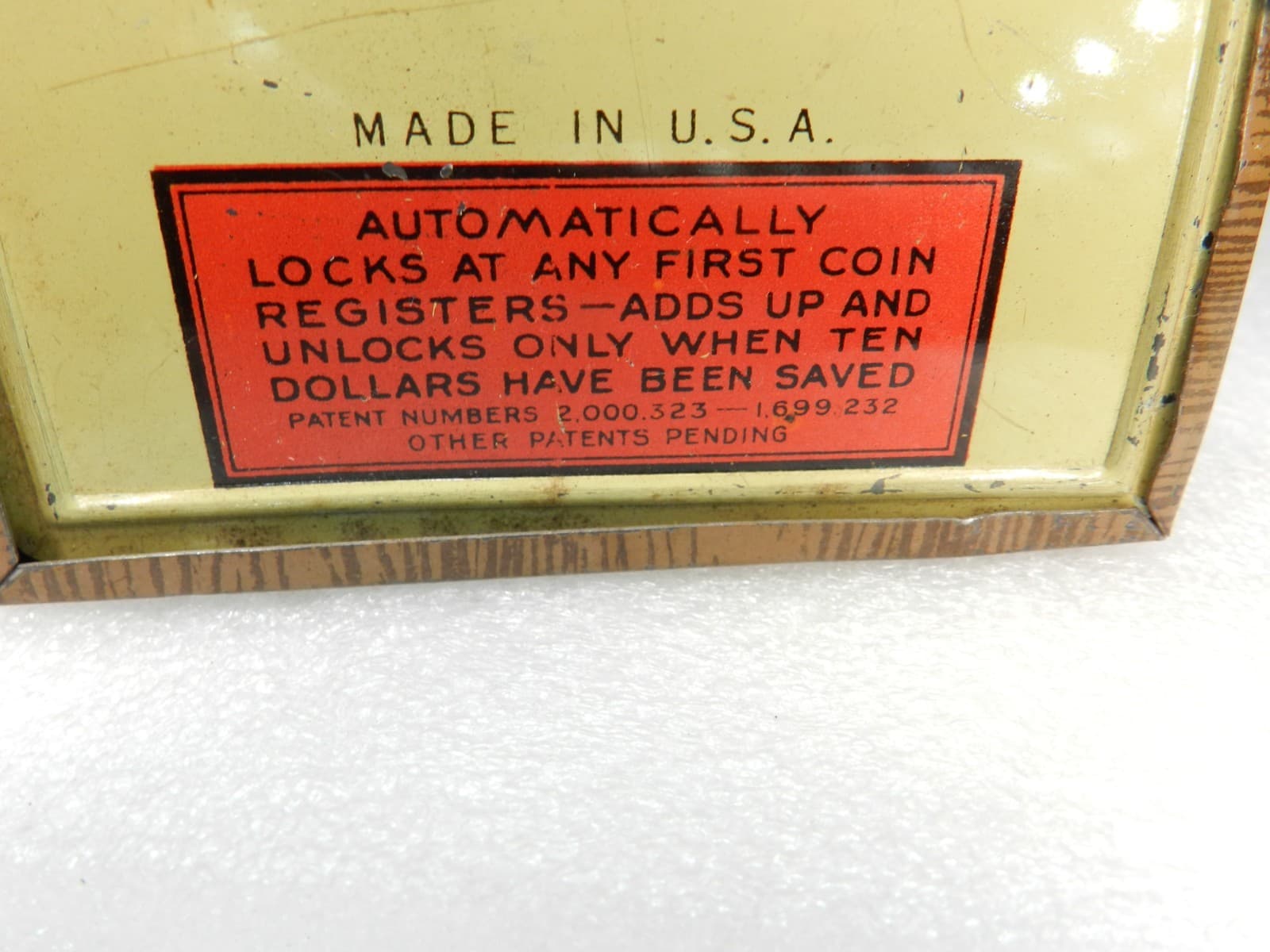Vintage Tricoin Register Bank Tin Savings Band (H25S) - Thumbnail 5