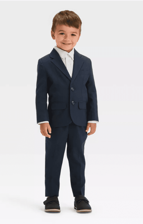 Cat & Jack Toddler Boys 2 Button Suit Jacket Blazer Navy Blue 18M 18 Months (R2K - Thumbnail 4