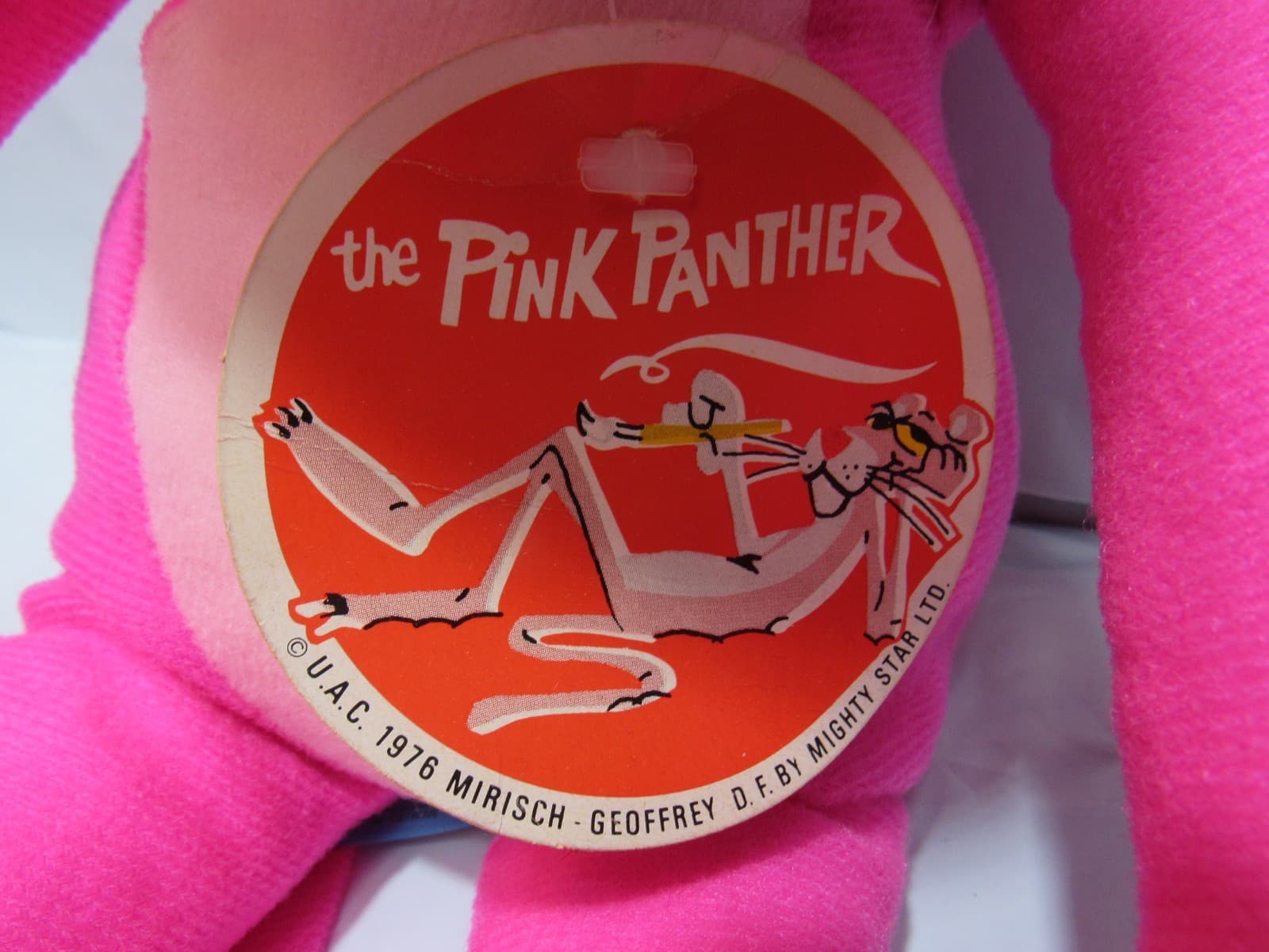Pink Panther Plush Stuffed 1964 MIRISCH-GEOFFREY Mighty Star 21" W/ Tags T49JJ - Thumbnail 2