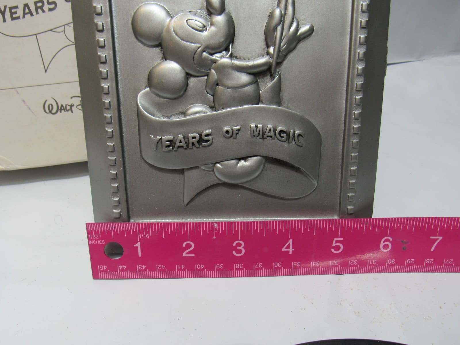 Disney Pewter Picture Frame 100 Years of Magic Mickey Case w/Pin 4x6 (T50JJ) - Thumbnail 6