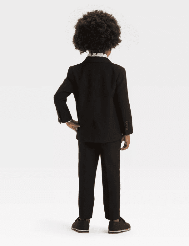 Cat & Jack Toddler Boys 2 Button Blazer / Pant Suit Black 18M 18 Months (R5K - Thumbnail 2