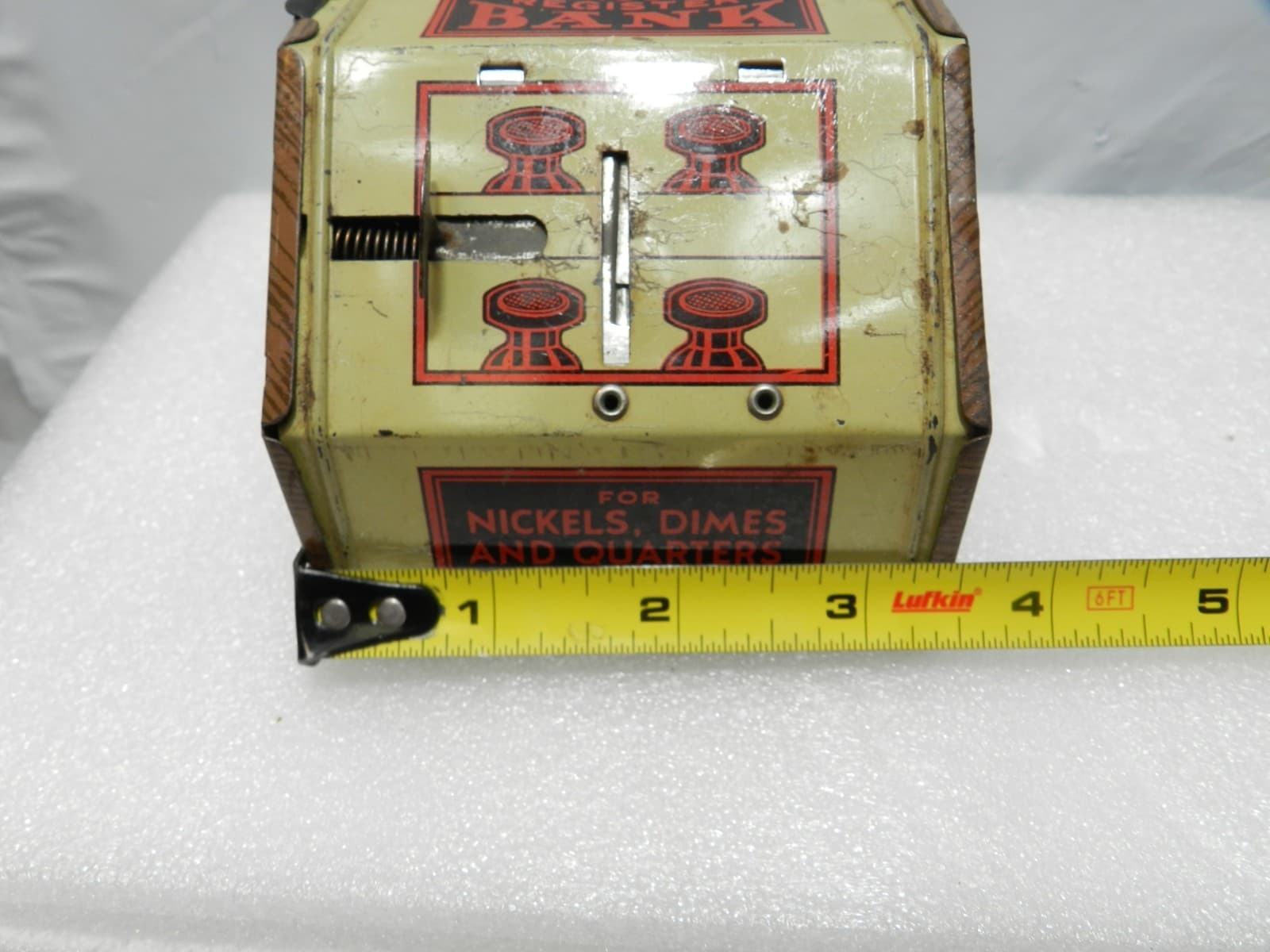 Vintage Tricoin Register Bank Tin Savings Band (H25S) - Thumbnail 9