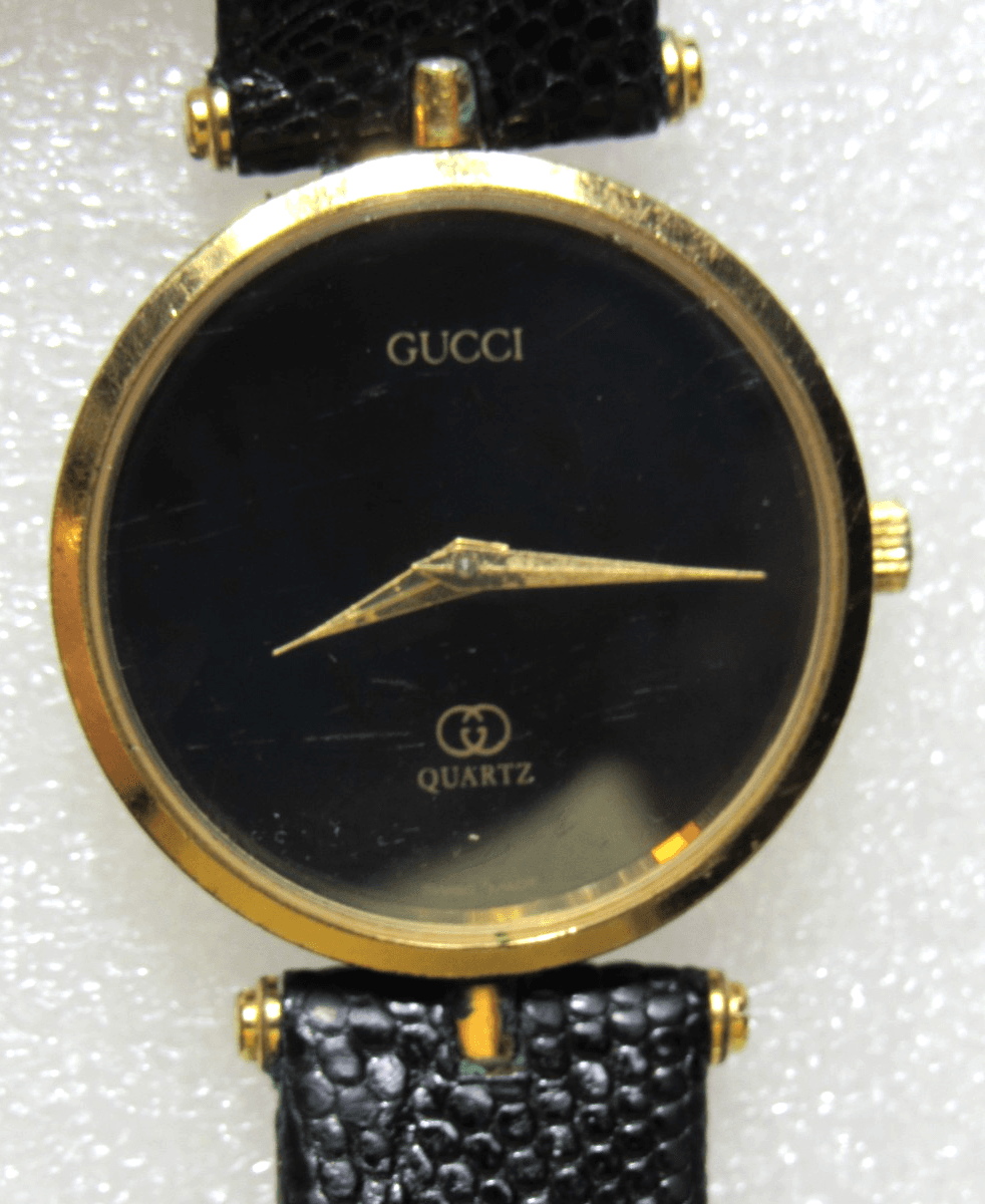 Vintage Mens GUCCI 2000M Black Dial Enamel Swiss Quartz Wristwatch (I92J) - Thumbnail 4