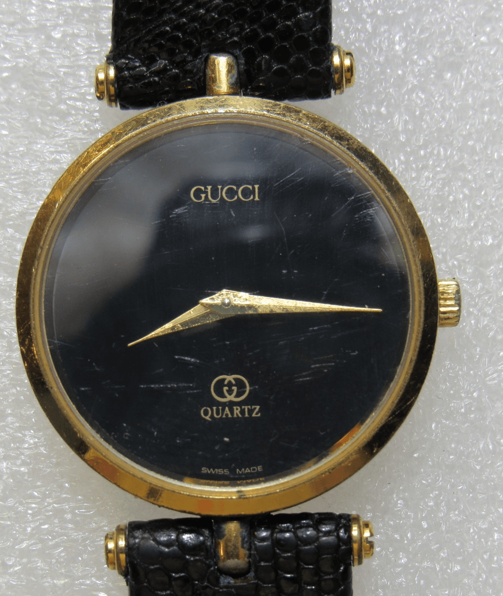 Vintage Mens GUCCI 2000M Black Dial Enamel Swiss Quartz Wristwatch (I92J) - Thumbnail 3