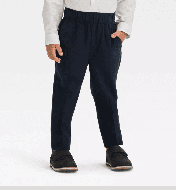 Cat & Jack Toddler Boys 2 Button Blazer / Pant Suit Navy Blue 12M 12 Months R7K - Thumbnail 4