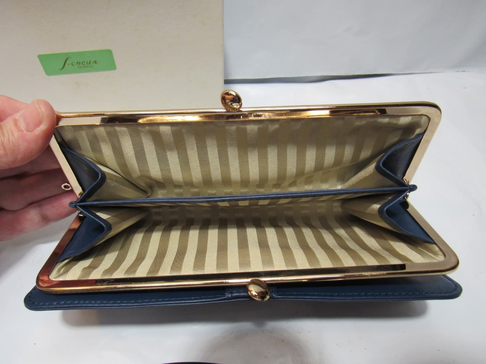 New S. Coeur Morpho Womens Navy Blue Clutch Wallet (T54JJ) - Thumbnail 3