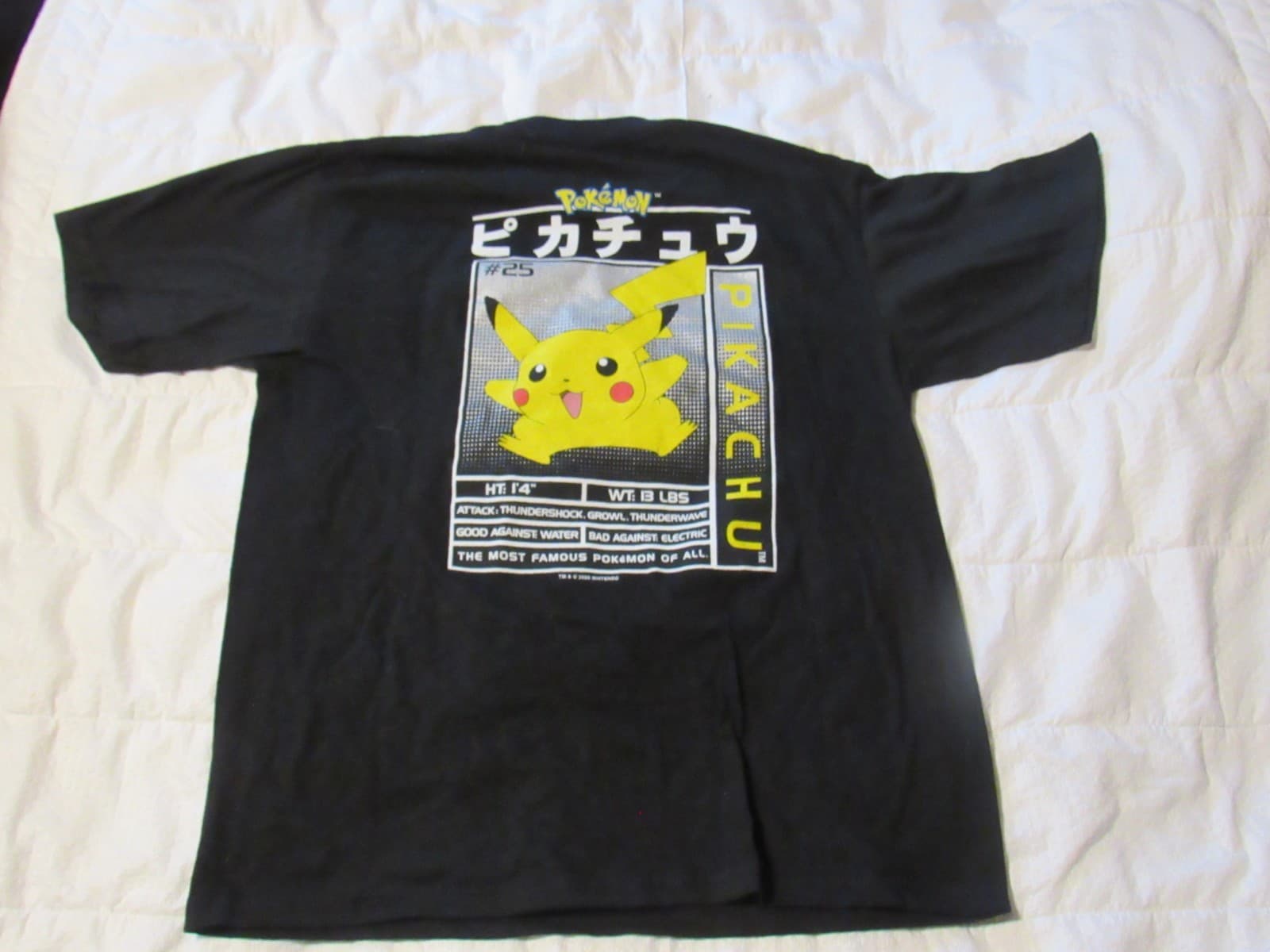 Vintage Rare Pokemon Pikachu Double Sided T Shirt Unworn SZ Large (Y2JJ) - Thumbnail 8