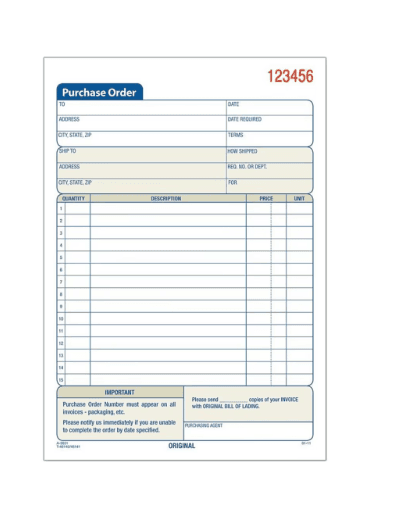 2 Adams Purchase Order Book, 2-Part Carbonless, 8.38" x 10.69" DC5831 (M48K) - Thumbnail 7