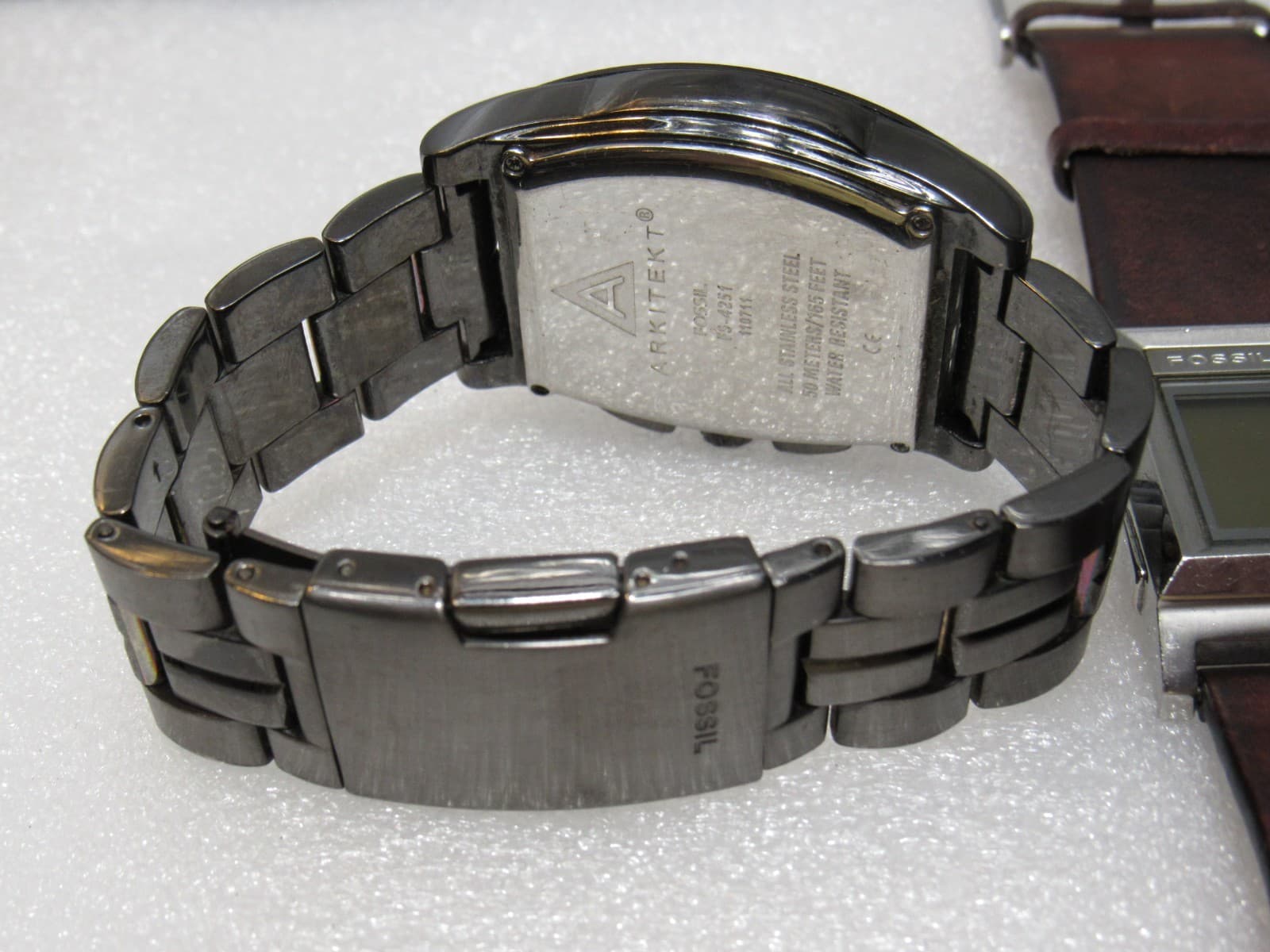 5 Vintage Mens Fossil / Seiko Wrist Watch Lot FS-4531 FS-4251 JR-9304 (i95j) - Thumbnail 8