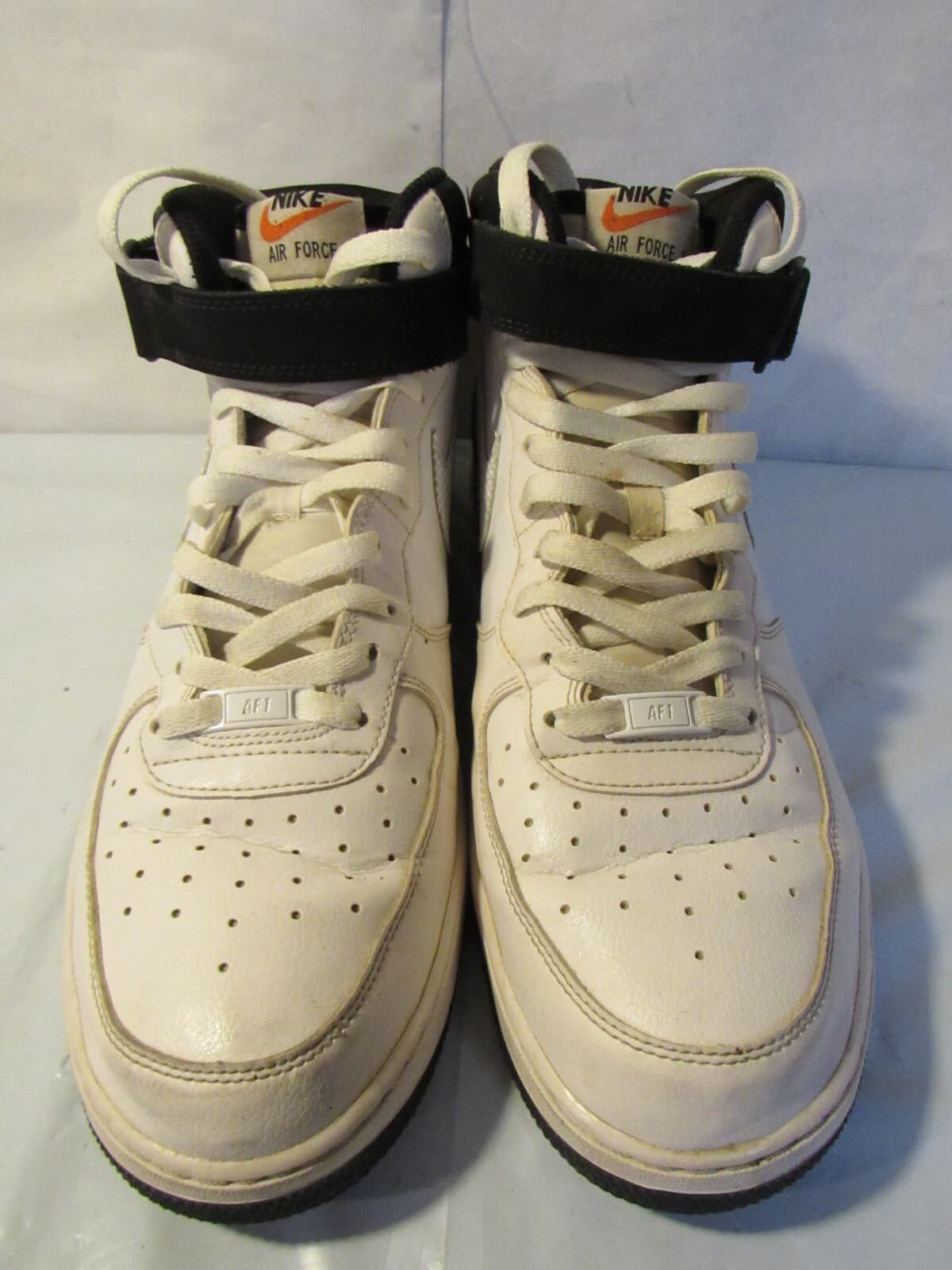 2014 Nike Air Force 1 Mid ‘07 White/Black 315123-124 Men's Size 13 A32M - Thumbnail 3