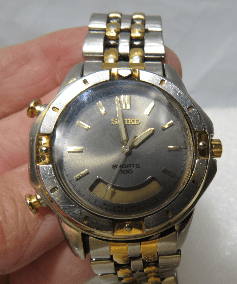 5 Vintage Mens Fossil / Seiko Wrist Watch Lot FS-4531 FS-4251 JR-9304 (i95j) - Thumbnail 13