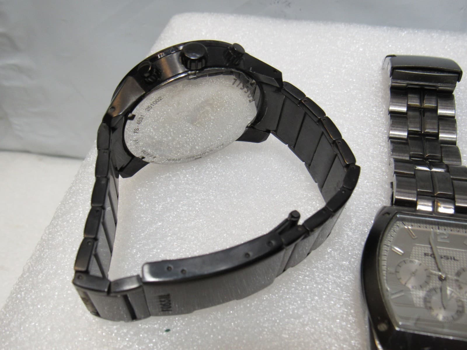 5 Vintage Mens Fossil / Seiko Wrist Watch Lot FS-4531 FS-4251 JR-9304 (i95j) - Thumbnail 3
