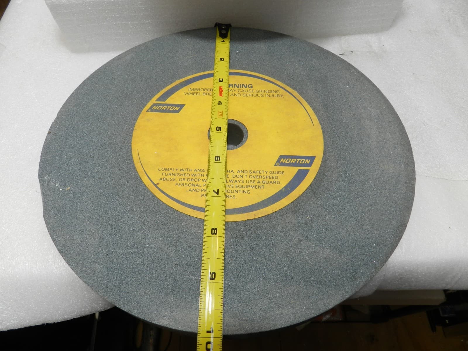 2 - Norton Grinding Wheel 39C100-J8VK 10"x1"x7/8" 2485 speed RPM (H35J) - Thumbnail 9
