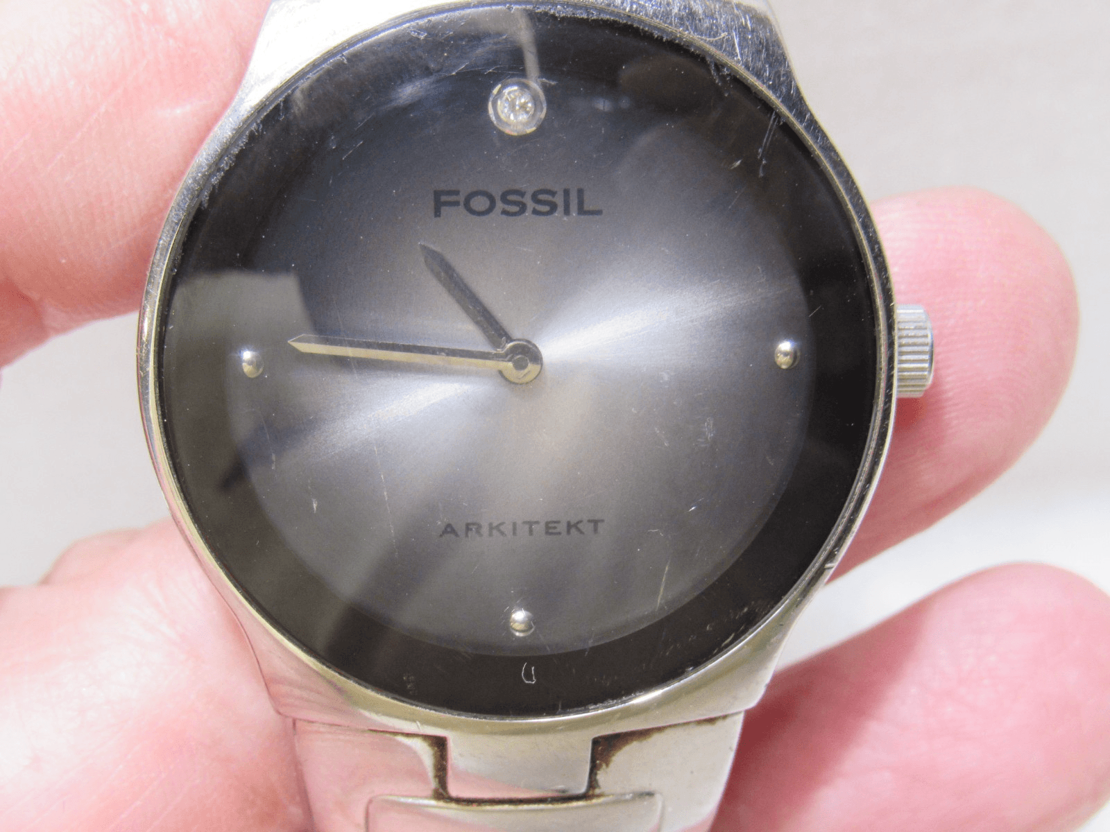 3 Vintage Mens Fossil / Seiko Wrist Watch Lot FS-3028 FS-2984 8620-5140 (i94j) - Thumbnail 4