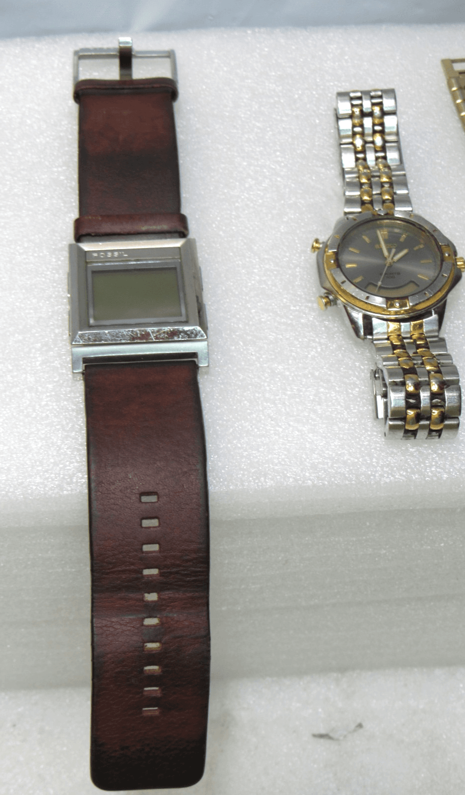 5 Vintage Mens Fossil / Seiko Wrist Watch Lot FS-4531 FS-4251 JR-9304 (i95j) - Thumbnail 9
