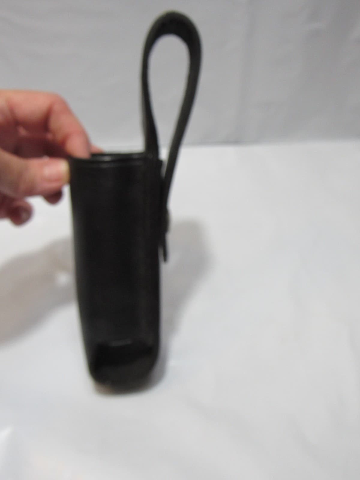 Don Hume Plain Black Leather Police Duty Expandable Baton Holder (T67JJ) - Thumbnail 4