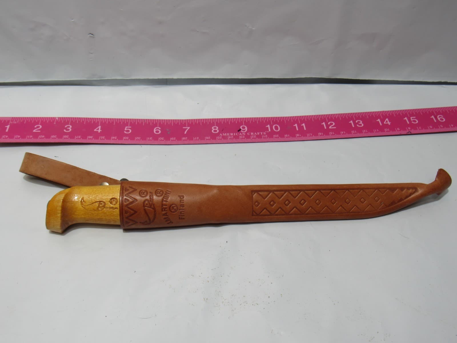 Vintage J Marttiini Made In Finland 6" Blade Filet Knife Leather Sheath (T66JJ - Thumbnail 7