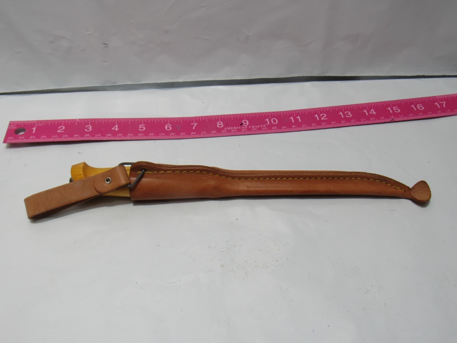 Vintage J Marttiini Made In Finland 6" Blade Filet Knife Leather Sheath (T66JJ - Thumbnail 8
