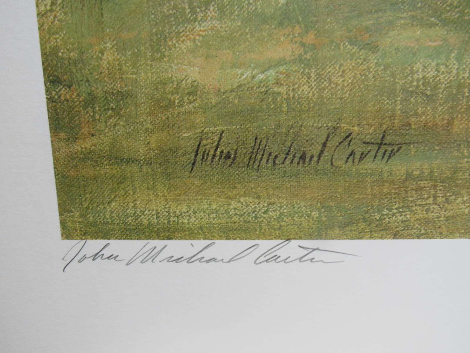 VTG Signed John Michael Carter Picture Art Print Taylor County May Kentucky Y7J - Thumbnail 3