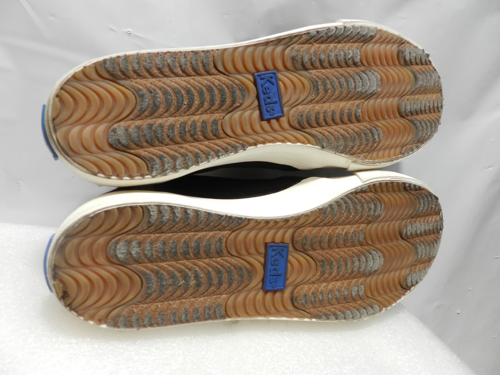 Keds Double Decker Empower Womens SZ 7.5 Wide Shoes Black Canvas Slip Ons (M51M) - Thumbnail 6
