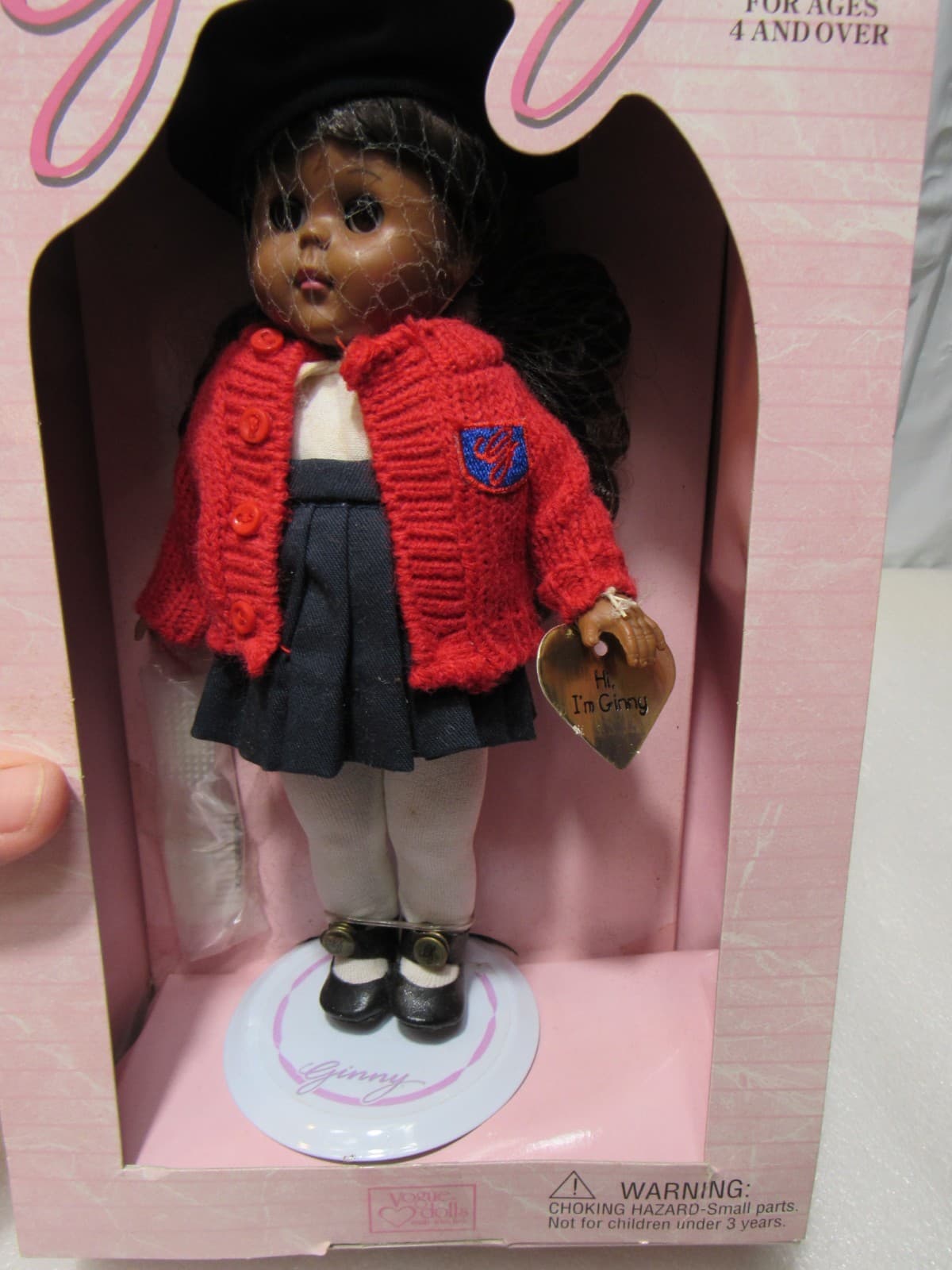 Vintage 8" Vogue Ginny Doll School Days 1995 African American in Box (U99J) - Thumbnail 8