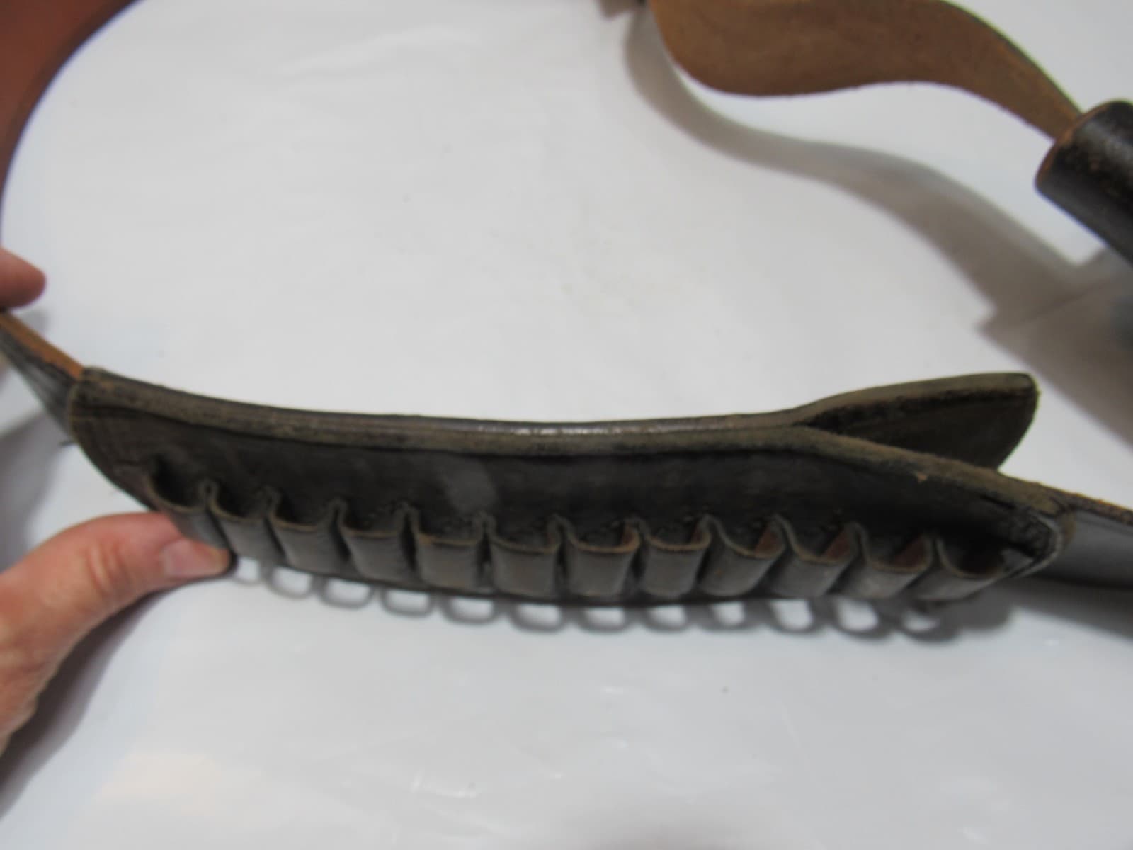 Vtg Brauer Bros6 T19 Pistol Holster/Service Mfg Belt Black Leather Western T59JJ - Thumbnail 6
