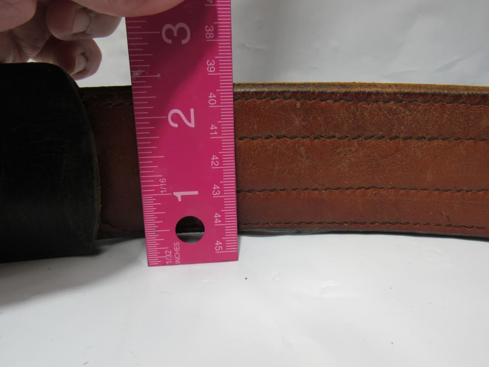 Vtg Brauer Bros6 T19 Pistol Holster/Service Mfg Belt Black Leather Western T59JJ - Thumbnail 8