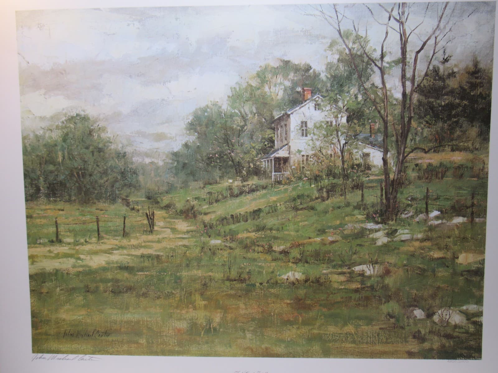 VTG Signed John Michael Carter Picture Art Print Taylor County May Kentucky Y7J - Thumbnail 9