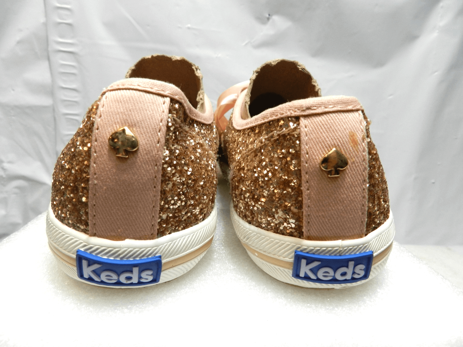 Keds X Kate Spade New York Rose Gold Champion Glitter Sneakers Size 7.5 M52M - Thumbnail 5